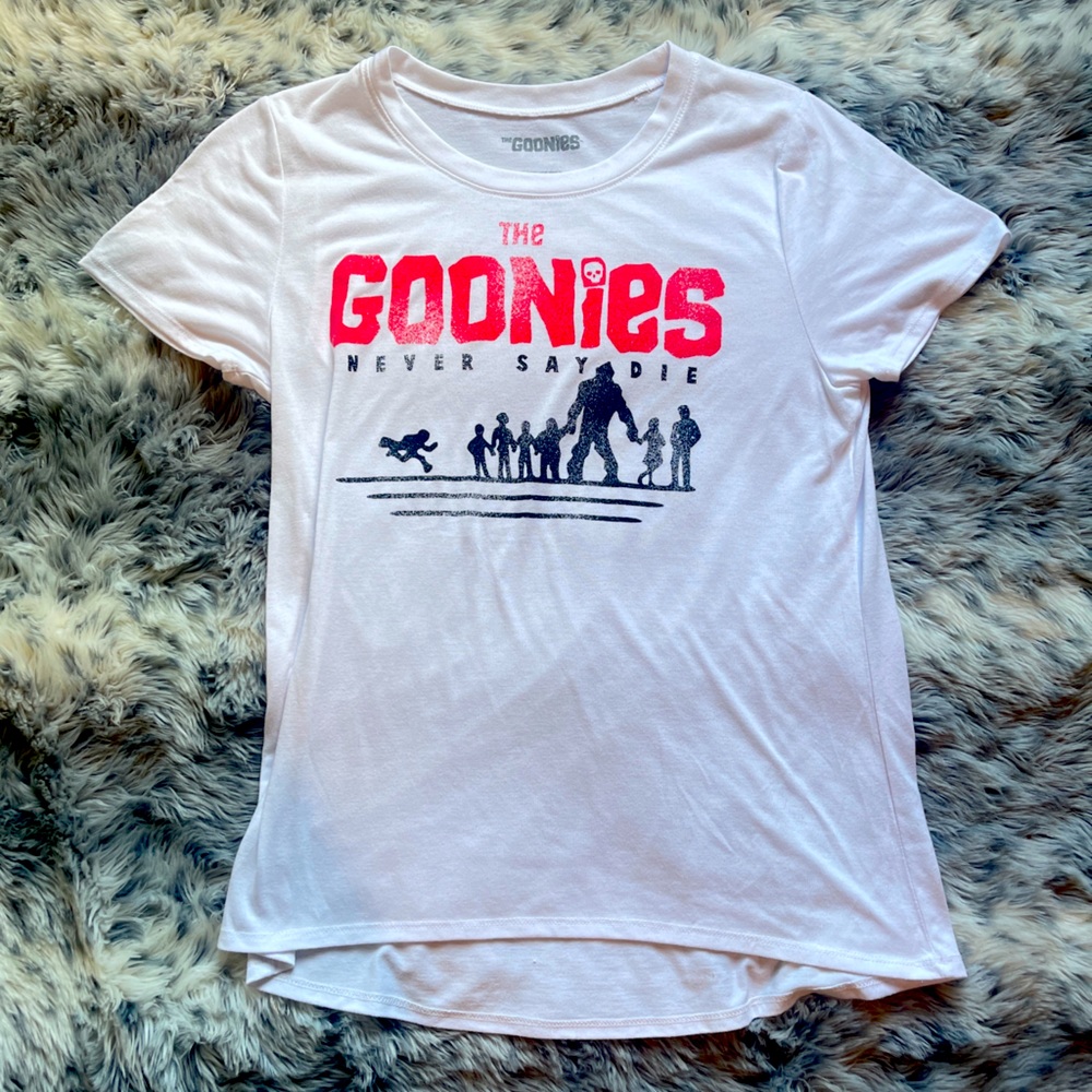 The Goonies women’s white t-shirt size XLG
